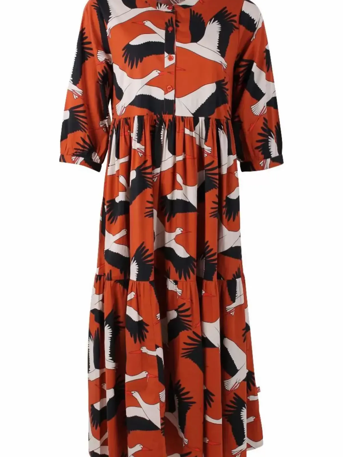 Danefæ Kleider>Danegoodie Dress Rust Big Stork