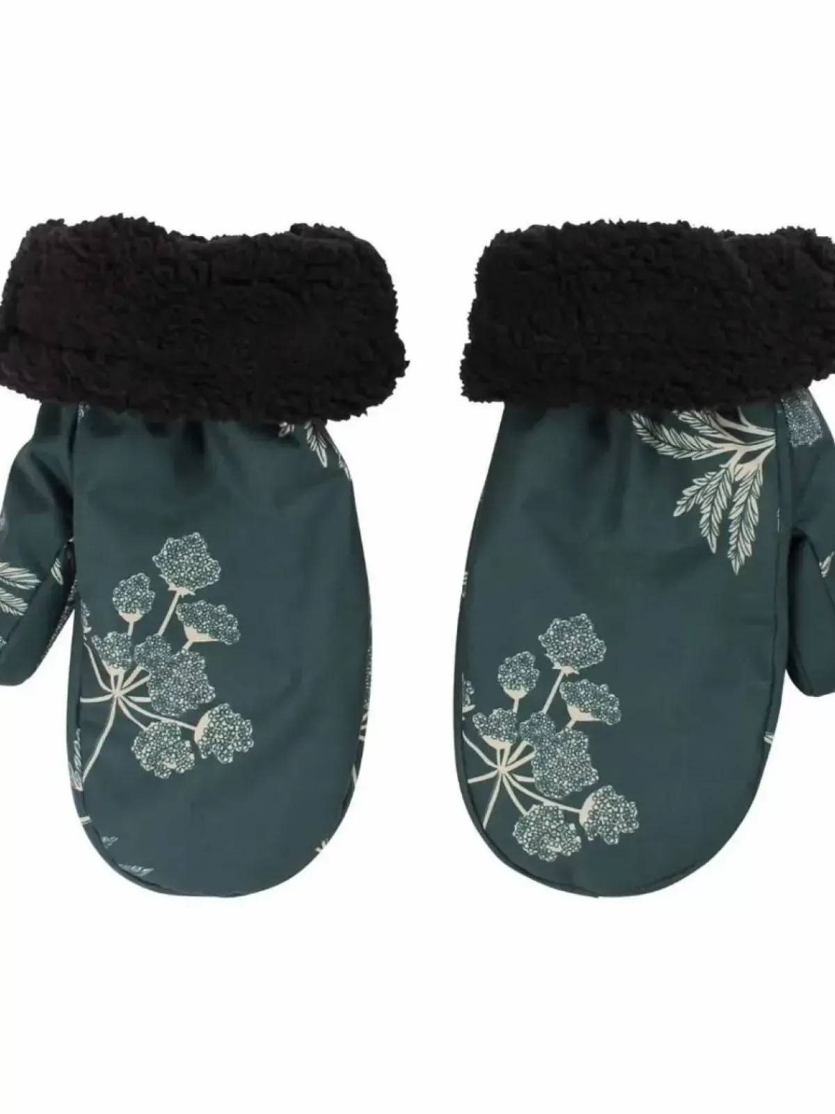 Danefæ Handschuhe>Danehandy Mittens Black Green/Light Beige Hemlock