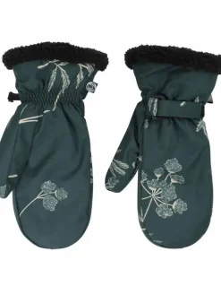 Danefæ Handschuhe>Danehandy Mittens Black Green/Light Beige Hemlock