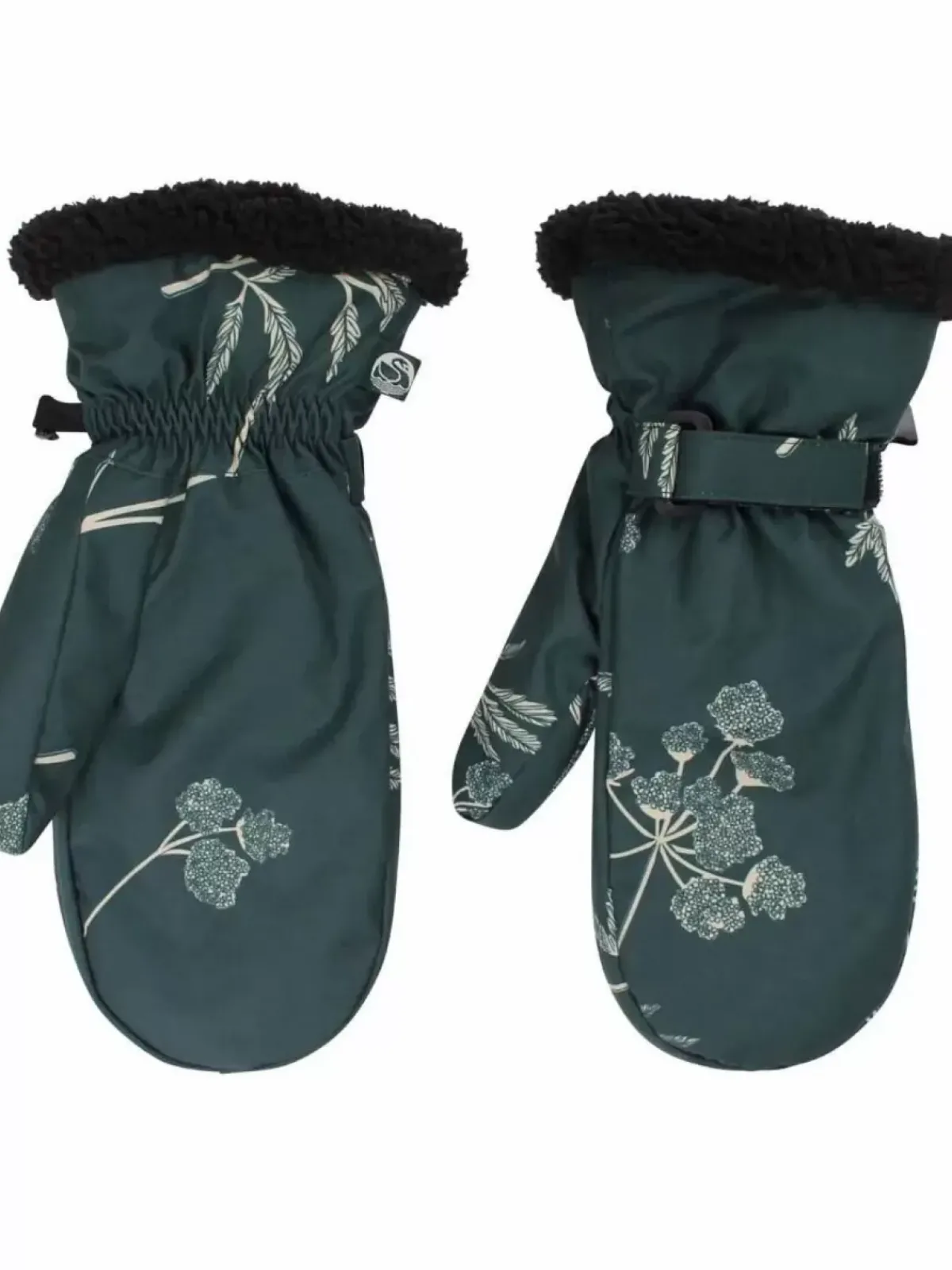 Danefæ Handschuhe>Danehandy Mittens Black Green/Light Beige Hemlock