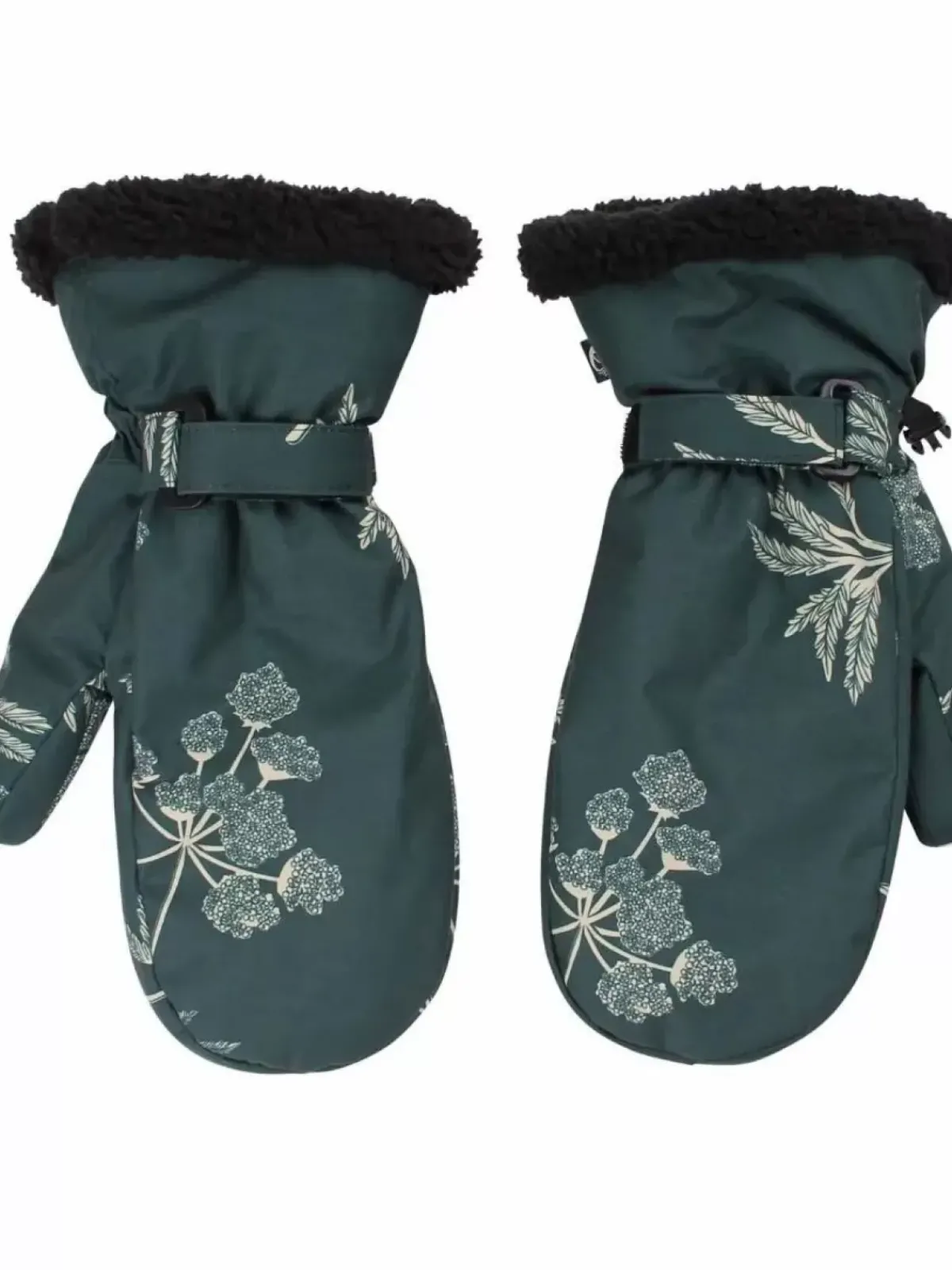 Danefæ Handschuhe>Danehandy Mittens Black Green/Light Beige Hemlock