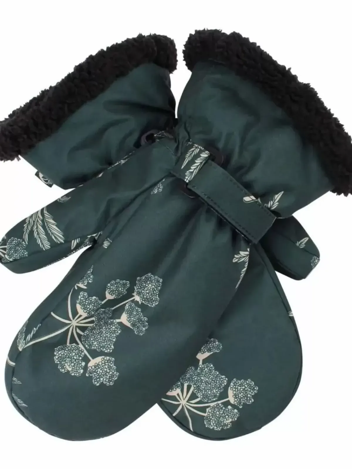 Danefæ Handschuhe>Danehandy Mittens Black Green/Light Beige Hemlock