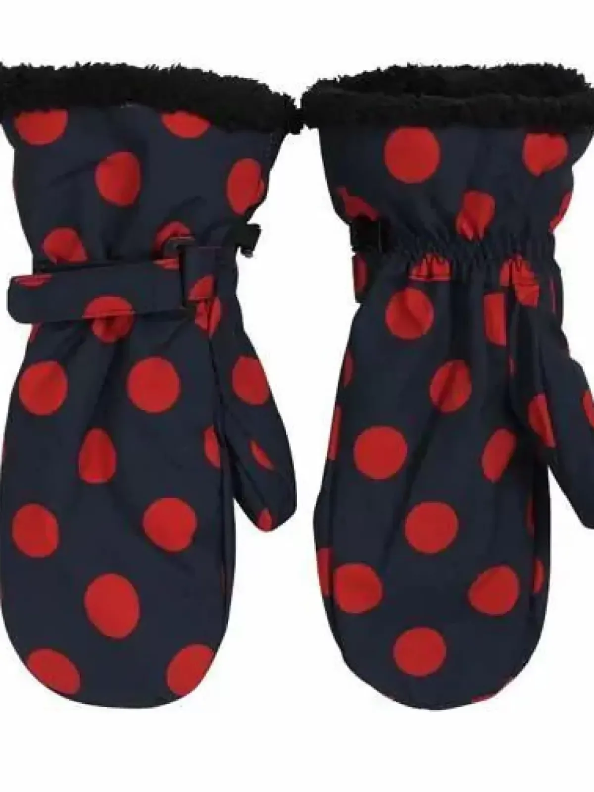 Danefæ Handschuhe>Danehandy Mittens Dark Navy/Dark Rust Dots