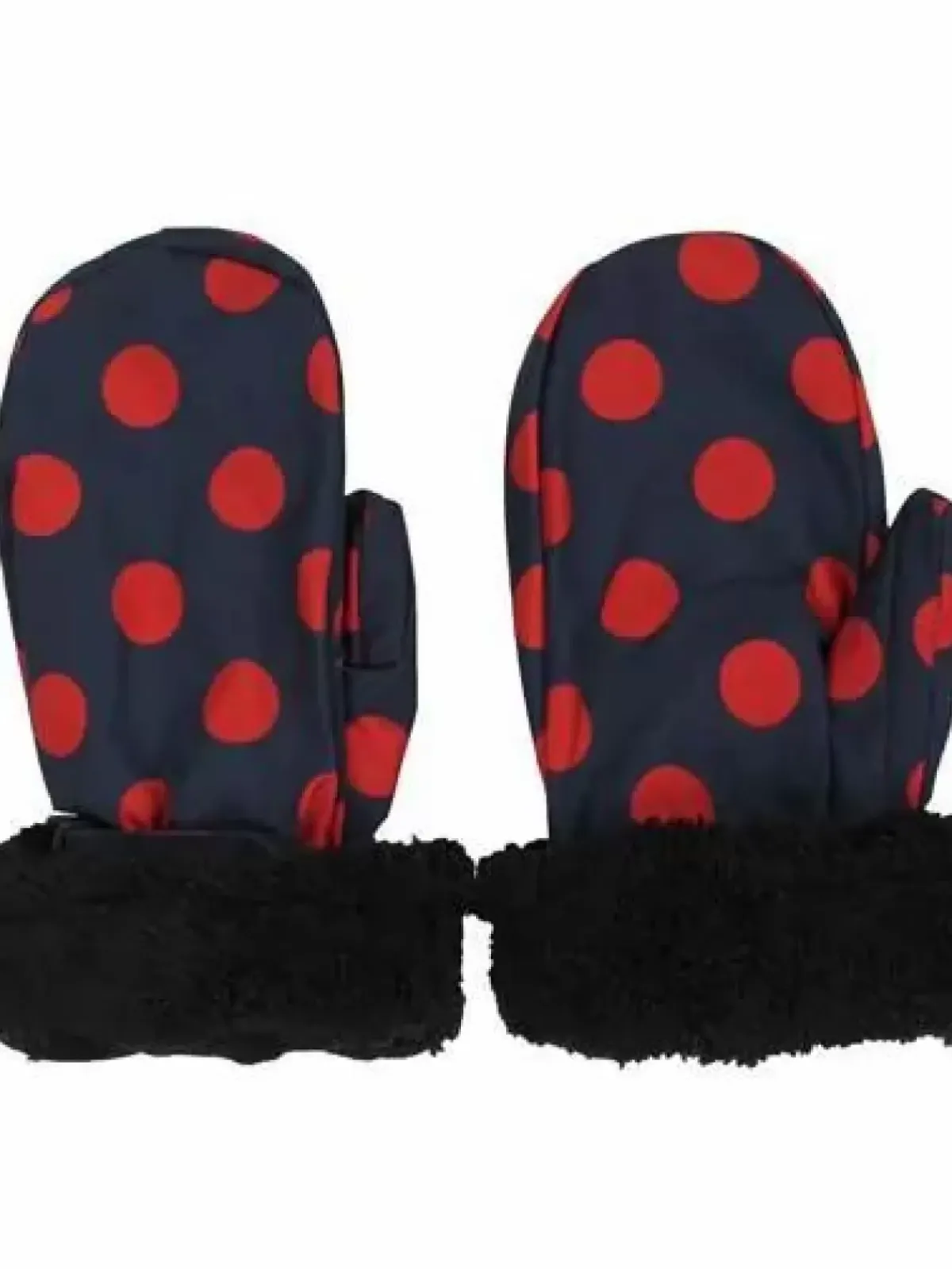Danefæ Handschuhe>Danehandy Mittens Dark Navy/Dark Rust Dots