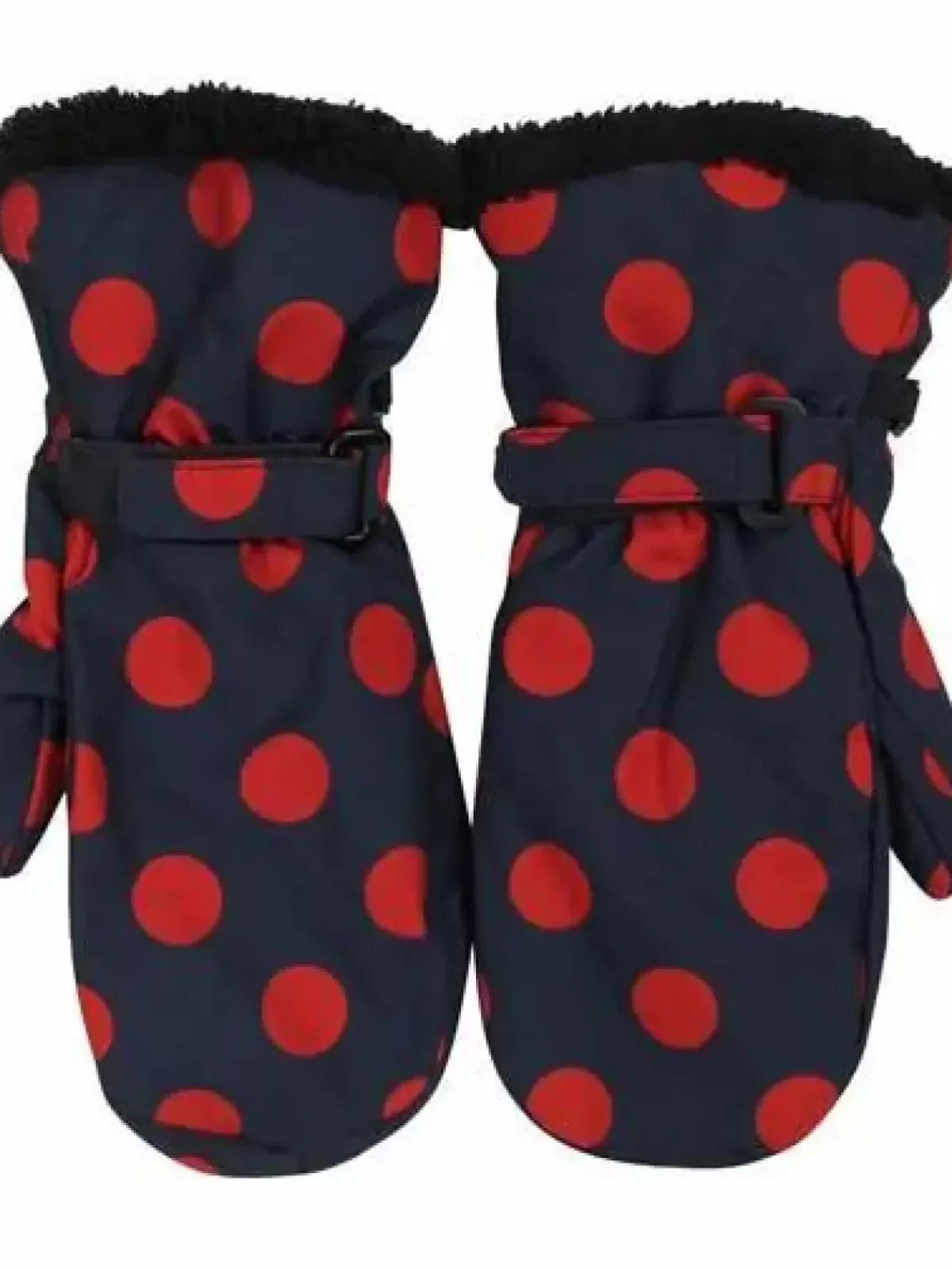 Danefæ Handschuhe>Danehandy Mittens Dark Navy/Dark Rust Dots