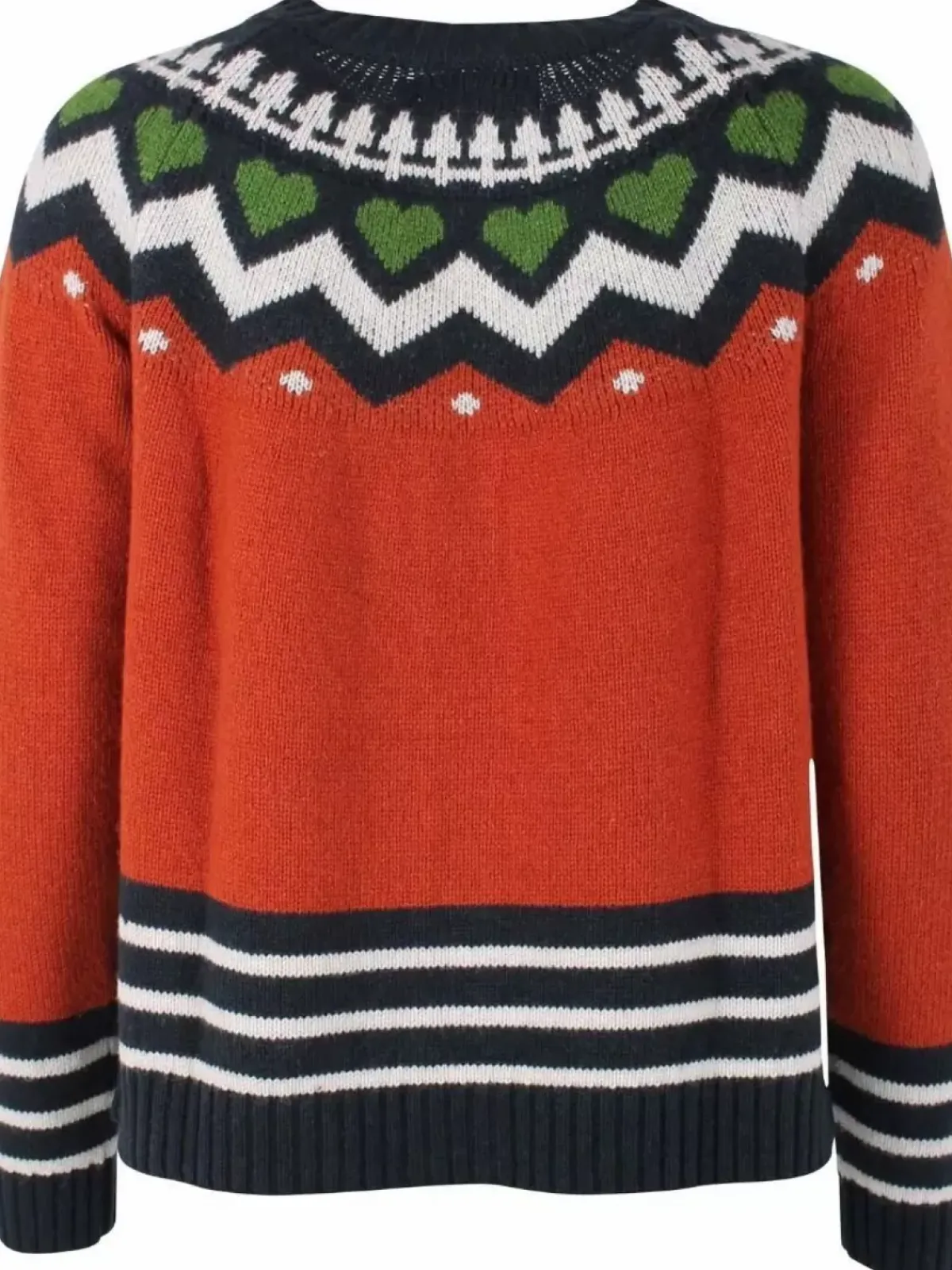 Danefæ Cardigan>Danehareskov Cardigan Brick/Dk Navy/Chalk