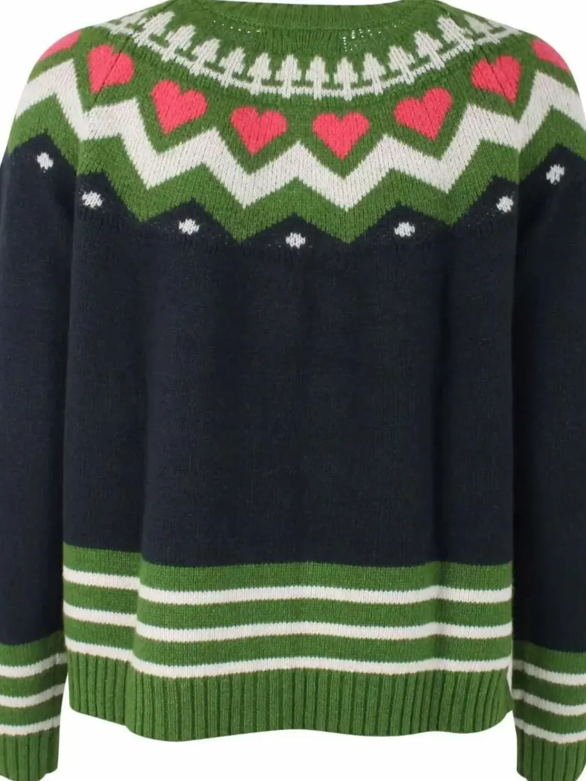 Danefæ Cardigan>Danehareskov Cardigan Dk Navy/Fall Jungle/Chalk
