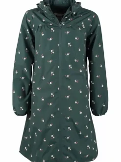 Danefæ Regenjacken>Danehelen Rainjacket Deep Forest Miniflower