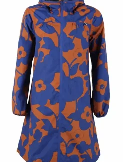 Danefæ Regenjacken>Danehelen Rainjacket Occer/Royal Blue Bloom Boom