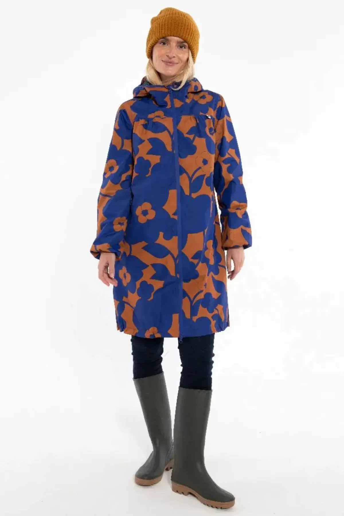 Danefæ Regenjacken>Danehelen Rainjacket Occer/Royal Blue Bloom Boom