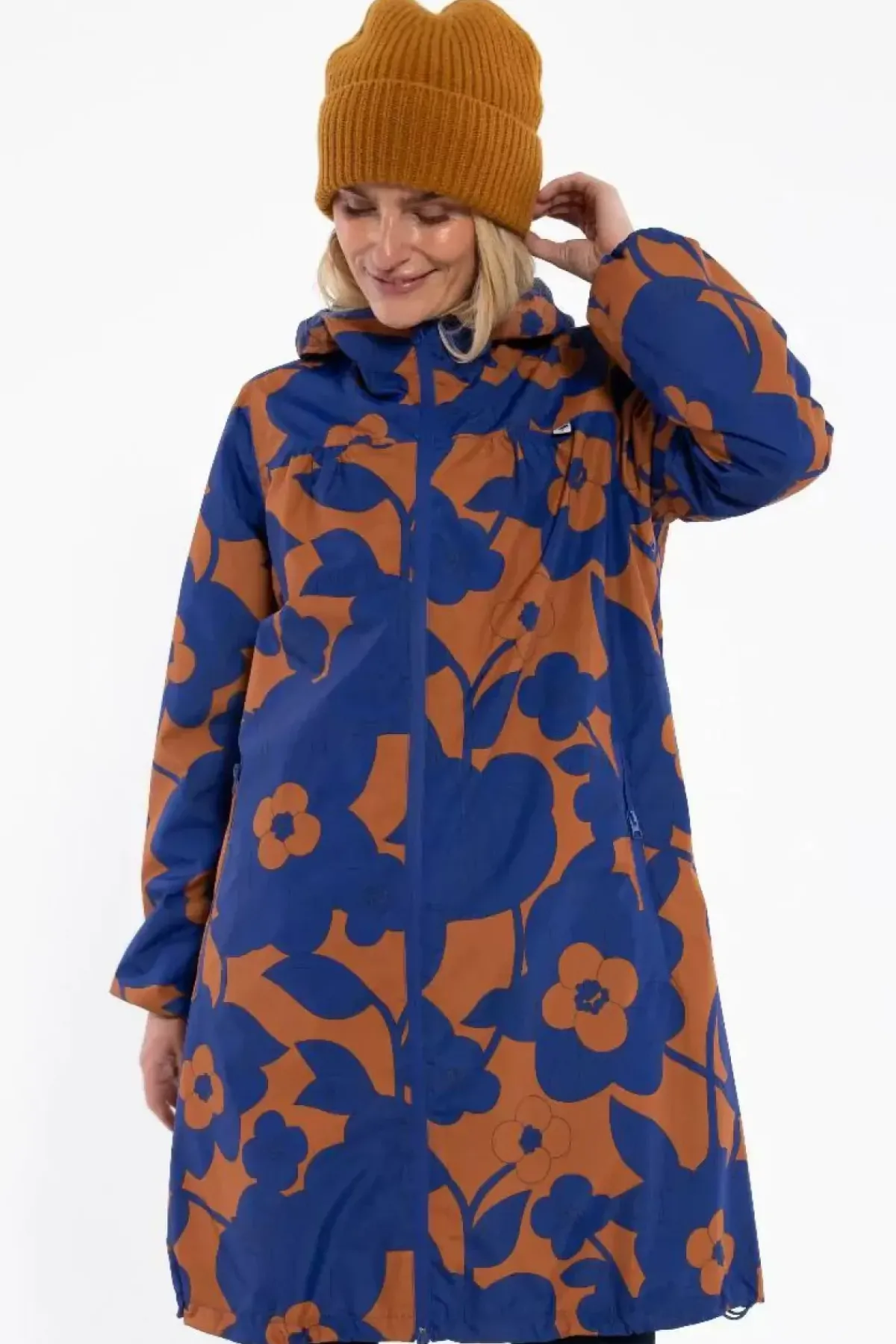 Danefæ Regenjacken>Danehelen Rainjacket Occer/Royal Blue Bloom Boom