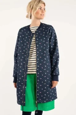 Danefæ Thermokleidung>Danehella Thermo Coat Navy Mini Flower