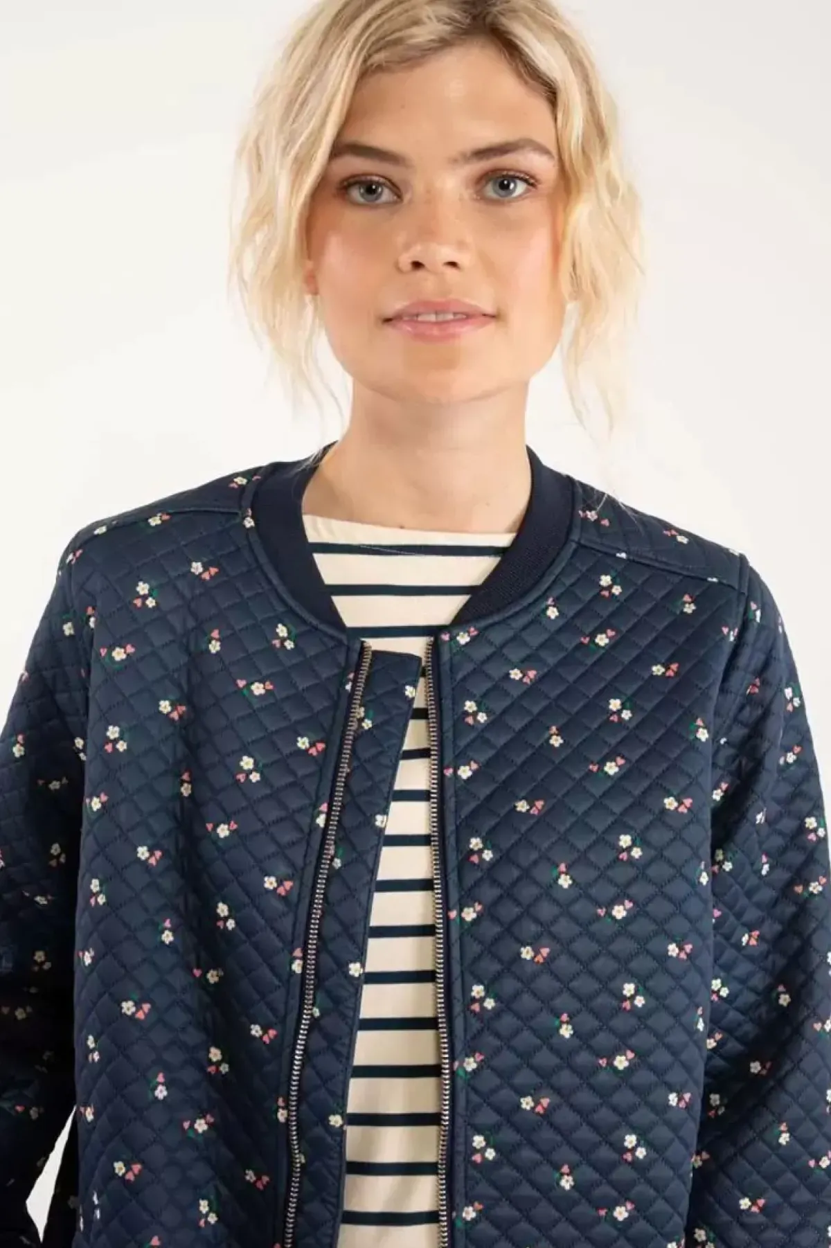 Danefæ Thermokleidung>Danehella Thermo Coat Navy Mini Flower