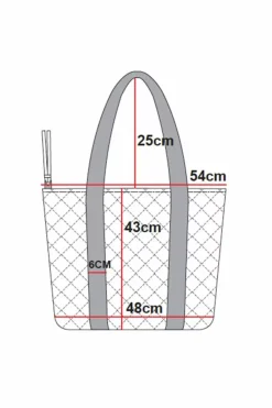 Danefæ Taschen>Danehelping Handbag Grey Marine Botanical