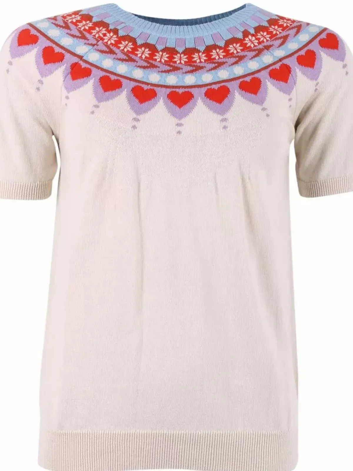 Danefæ Strickwaren>Danehope Cotton Knit Sweater Tee Chalk