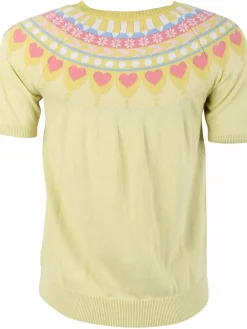 Danefæ Strickwaren>Danehope Cotton Knit Sweater Tee Pale Yellow