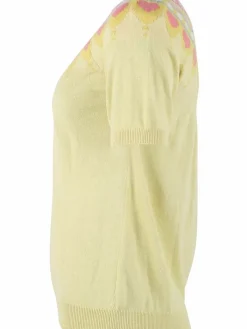 Danefæ Strickwaren>Danehope Cotton Knit Sweater Tee Pale Yellow