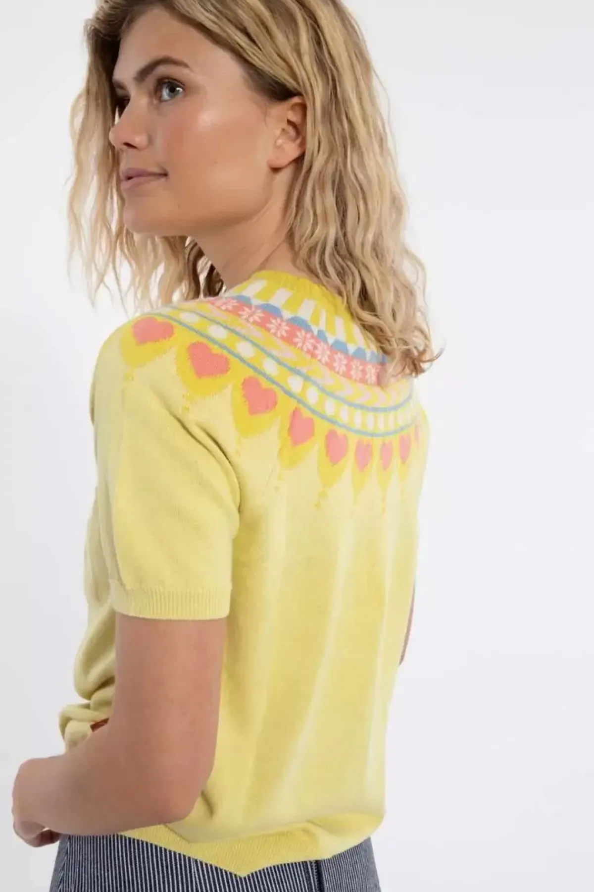 Danefæ Strickwaren>Danehope Cotton Knit Sweater Tee Pale Yellow