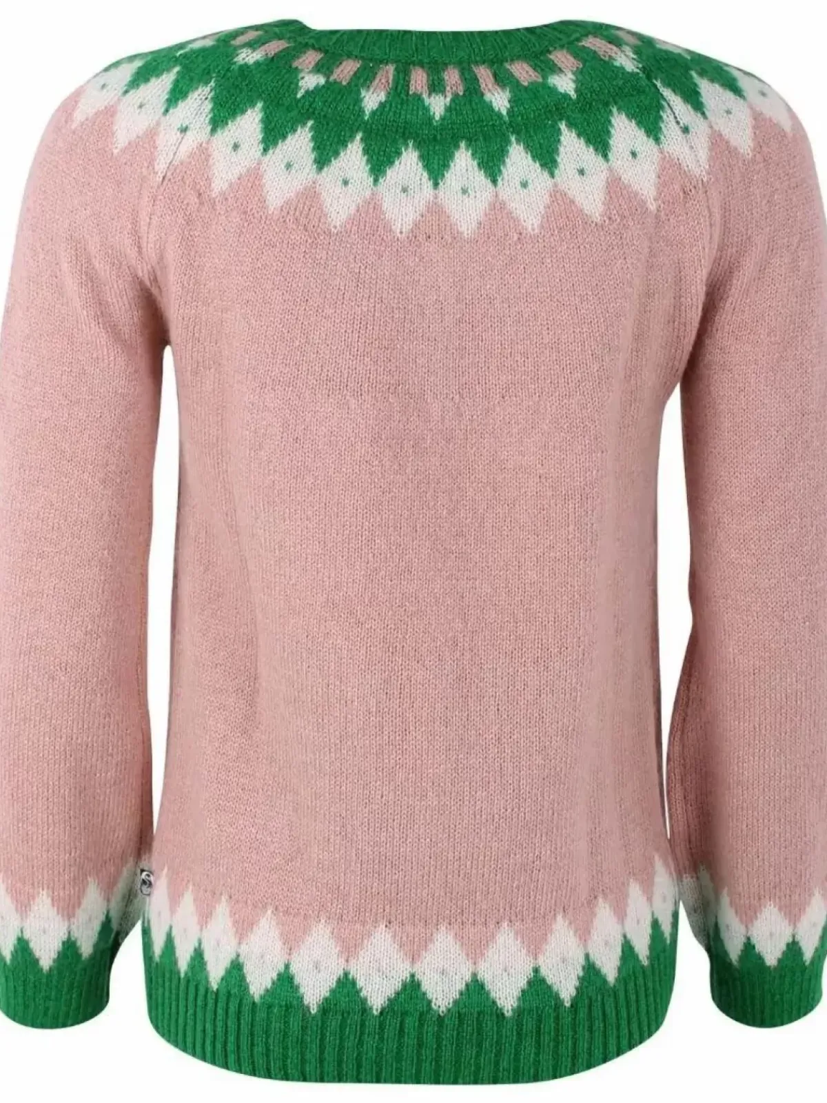 Danefæ Strickwaren>Danehot Stove Mohair Sweater Powder Rose/Chalk/Green