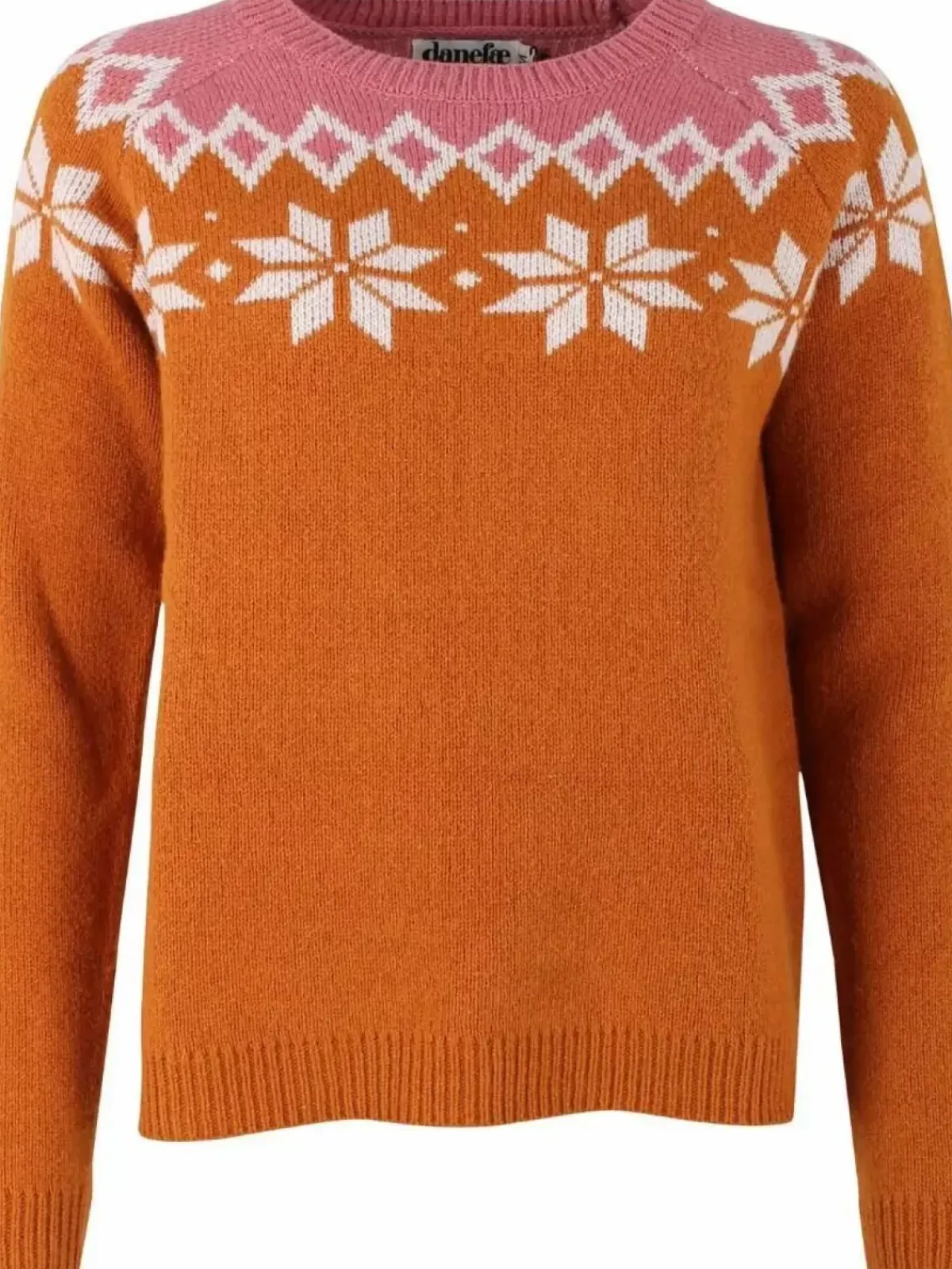 Danefæ Strickwaren>Danehytte Wool Sweater Occer/Chalk/Old Rose
