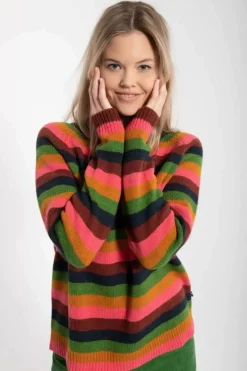 Danefæ Strickwaren>Danehytte Wool Sweater Tonic Stripe