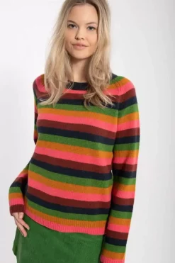 Danefæ Strickwaren>Danehytte Wool Sweater Tonic Stripe