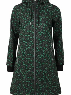 Danefæ Softshell-Jacken>Danejane Softshell Black/Khaki Fleurie