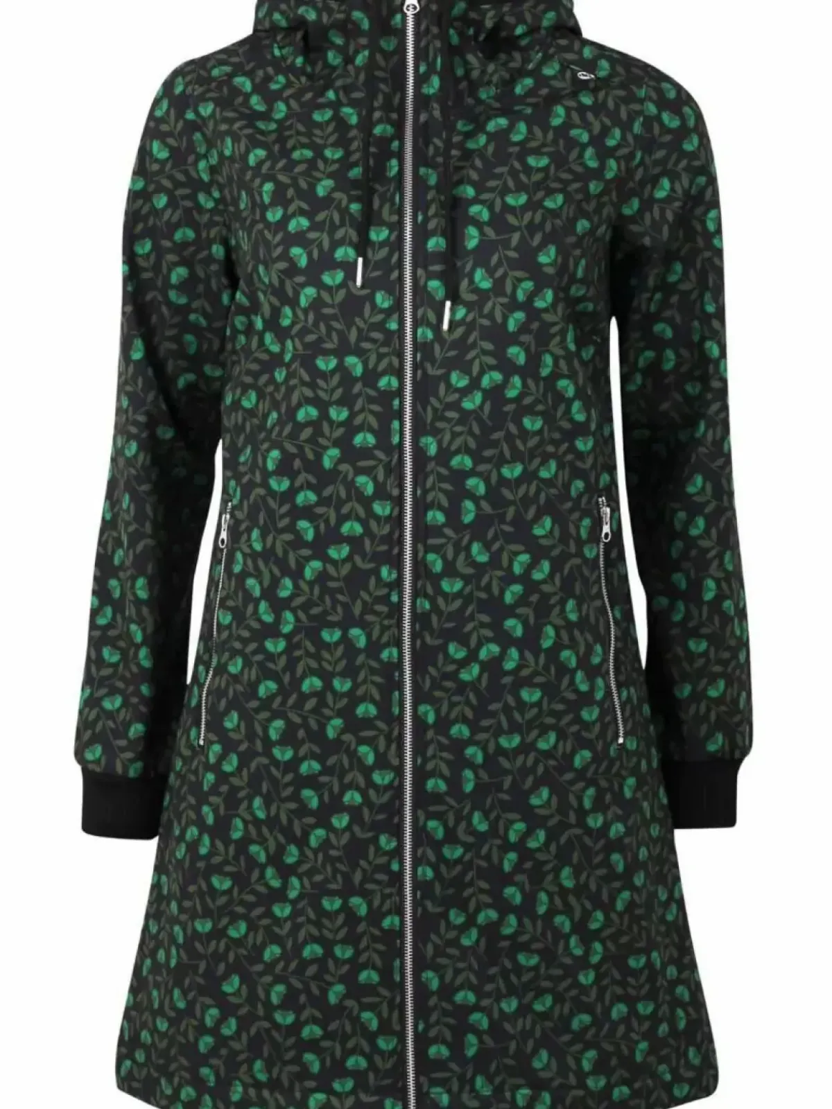Danefæ Softshell-Jacken>Danejane Softshell Black/Khaki Fleurie