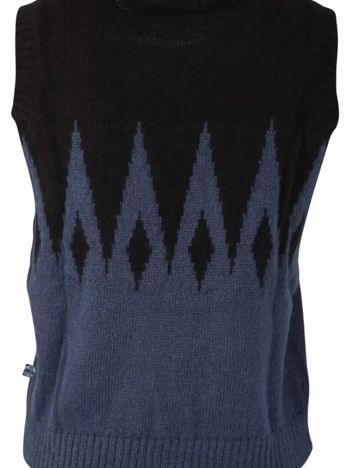Danefæ Strickwaren>Daneklaksvik Icicles Vest Black/Marine