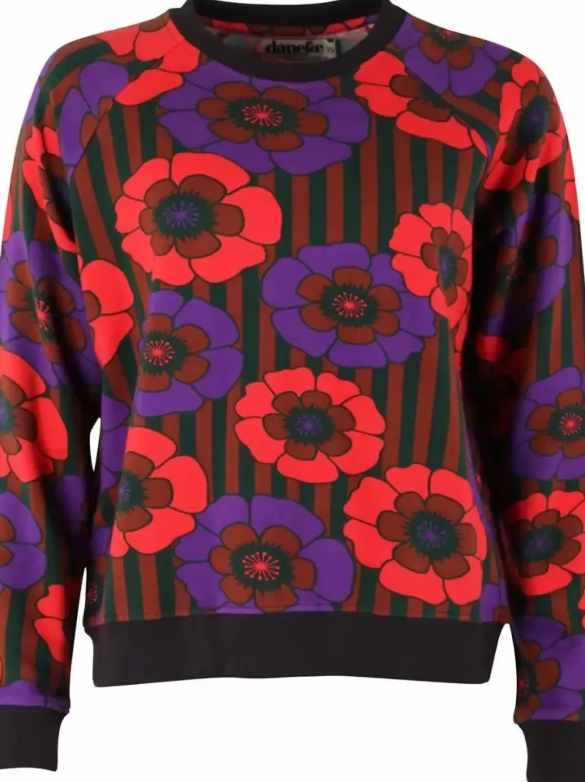 Danefæ Sweatshirts>Daneklausen Moleton Sweat Rust/Viola Power Flower