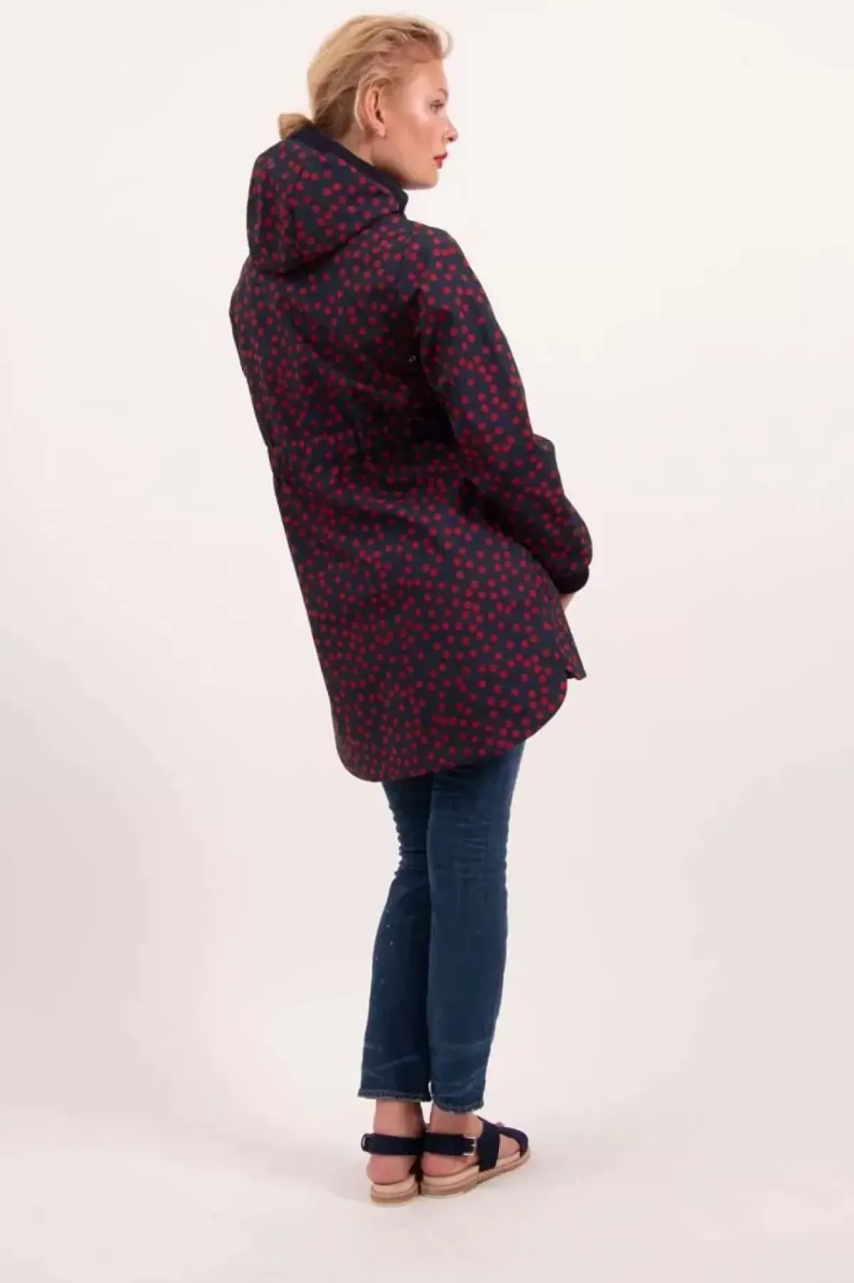 Danefæ Softshell-Jacken>Danelaura Softshell Navy/Red Fundots