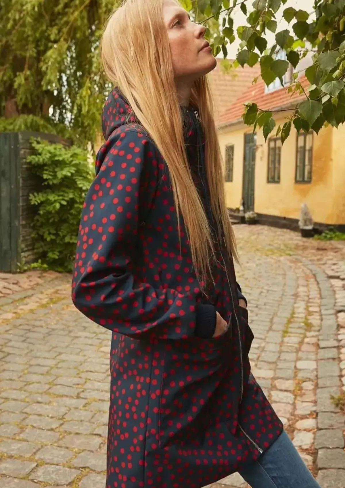 Danefæ Softshell-Jacken>Danelaura Softshell Navy/Red Fundots