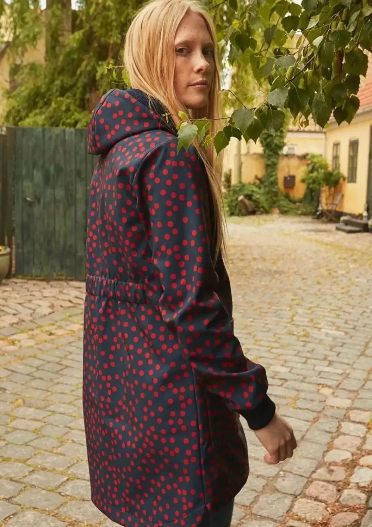 Danefæ Softshell-Jacken>Danelaura Softshell Navy/Red Fundots