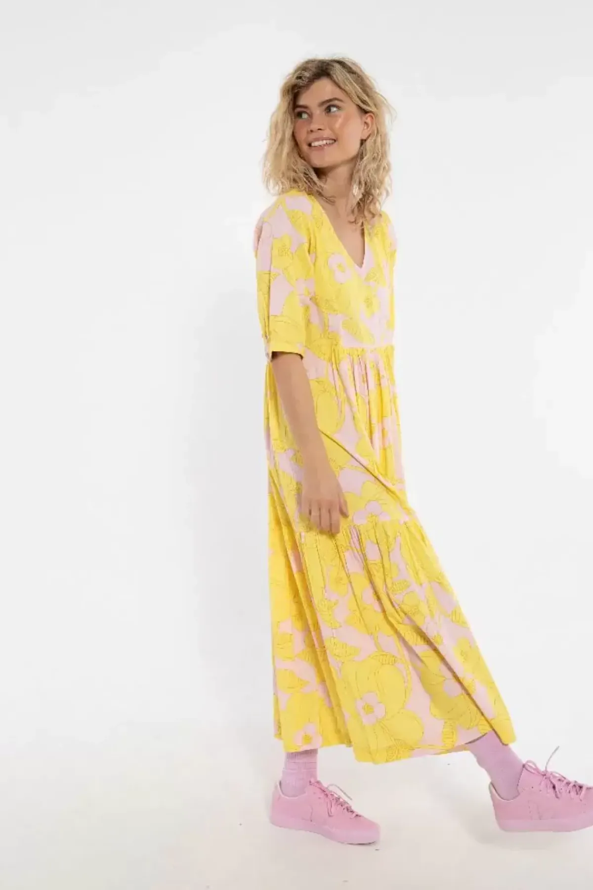 Danefæ Kleider>Danelavender Dress Light Pink Bloom Boom