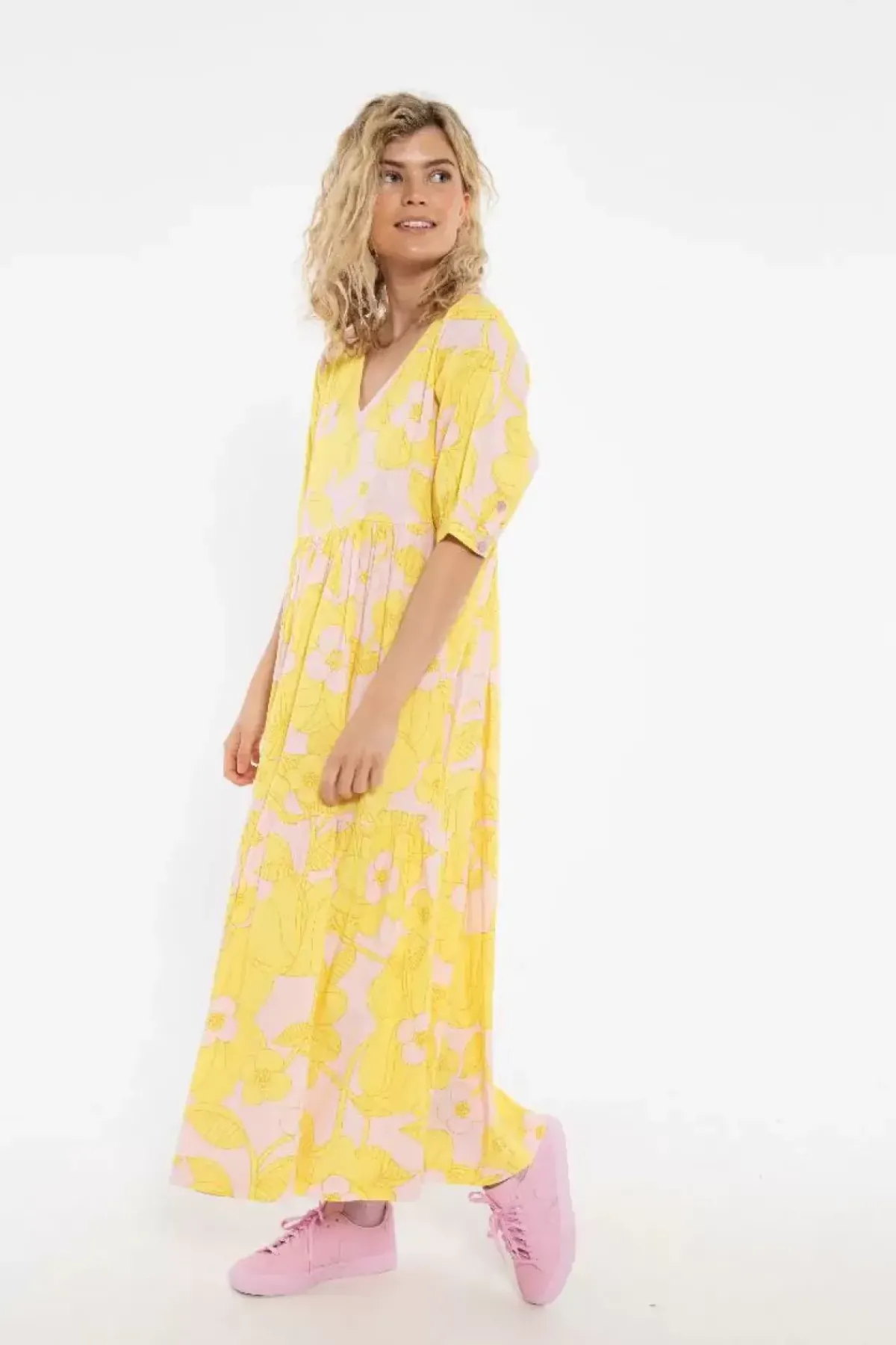 Danefæ Kleider>Danelavender Dress Light Pink Bloom Boom