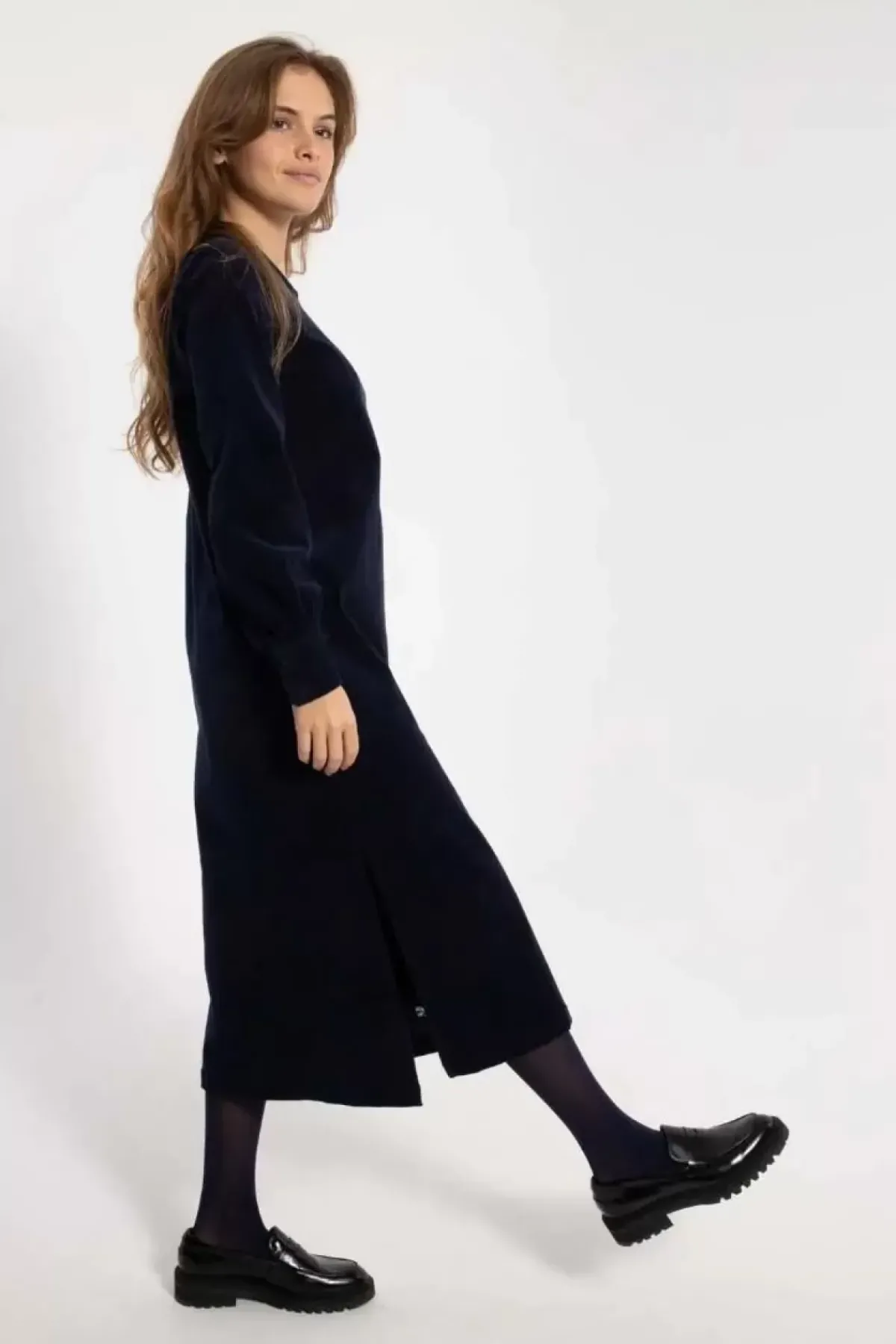 Danefæ Kleider>Danelegance Cord Stretch Dress Marine
