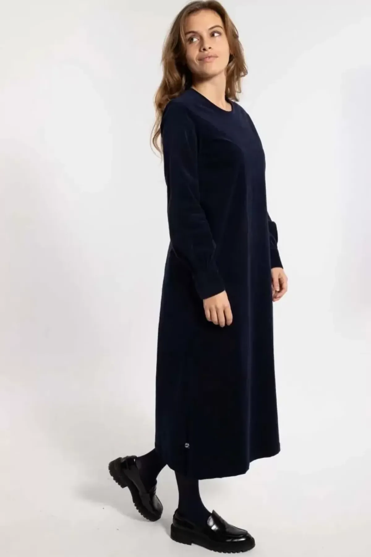 Danefæ Kleider>Danelegance Cord Stretch Dress Marine