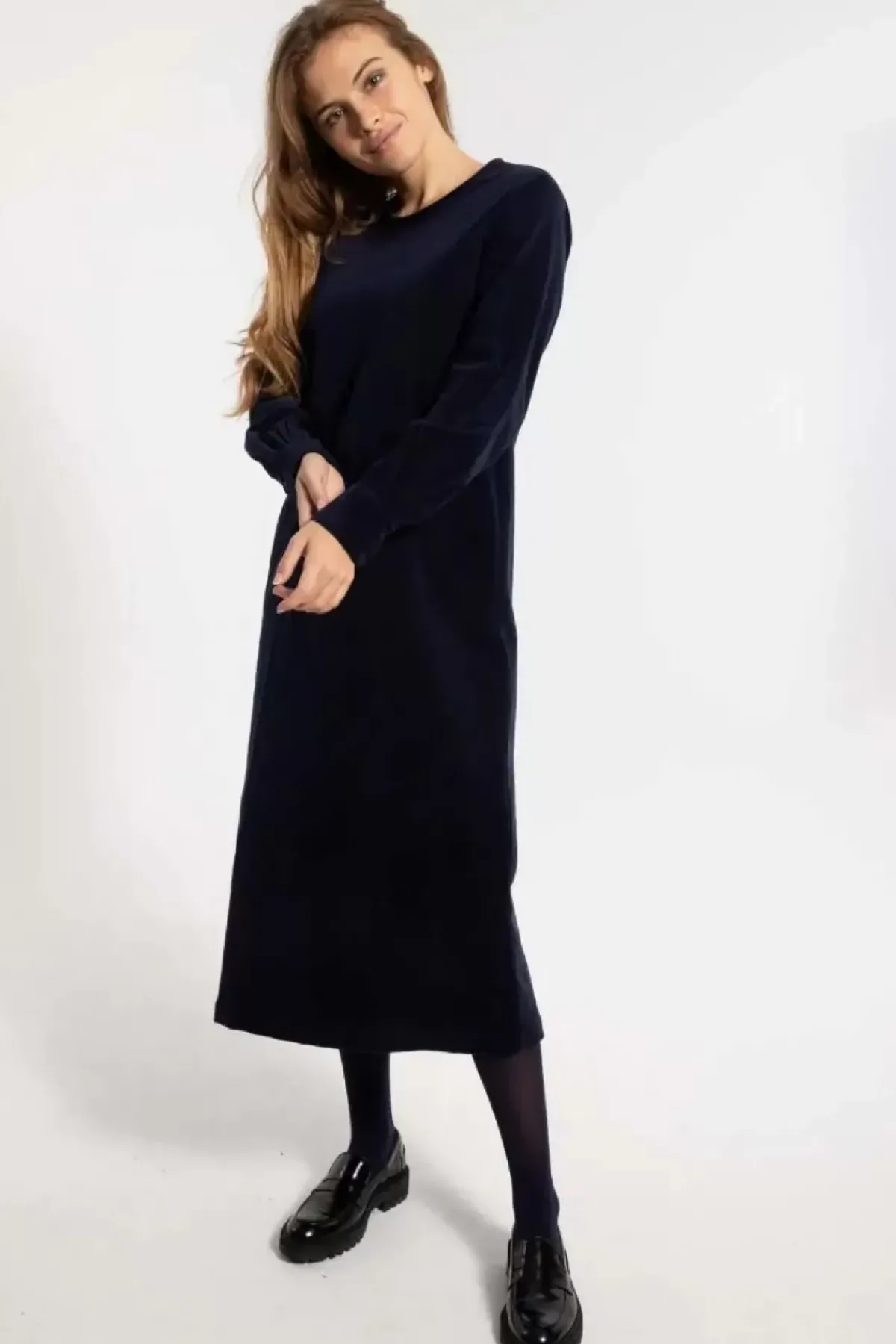 Danefæ Kleider>Danelegance Cord Stretch Dress Marine