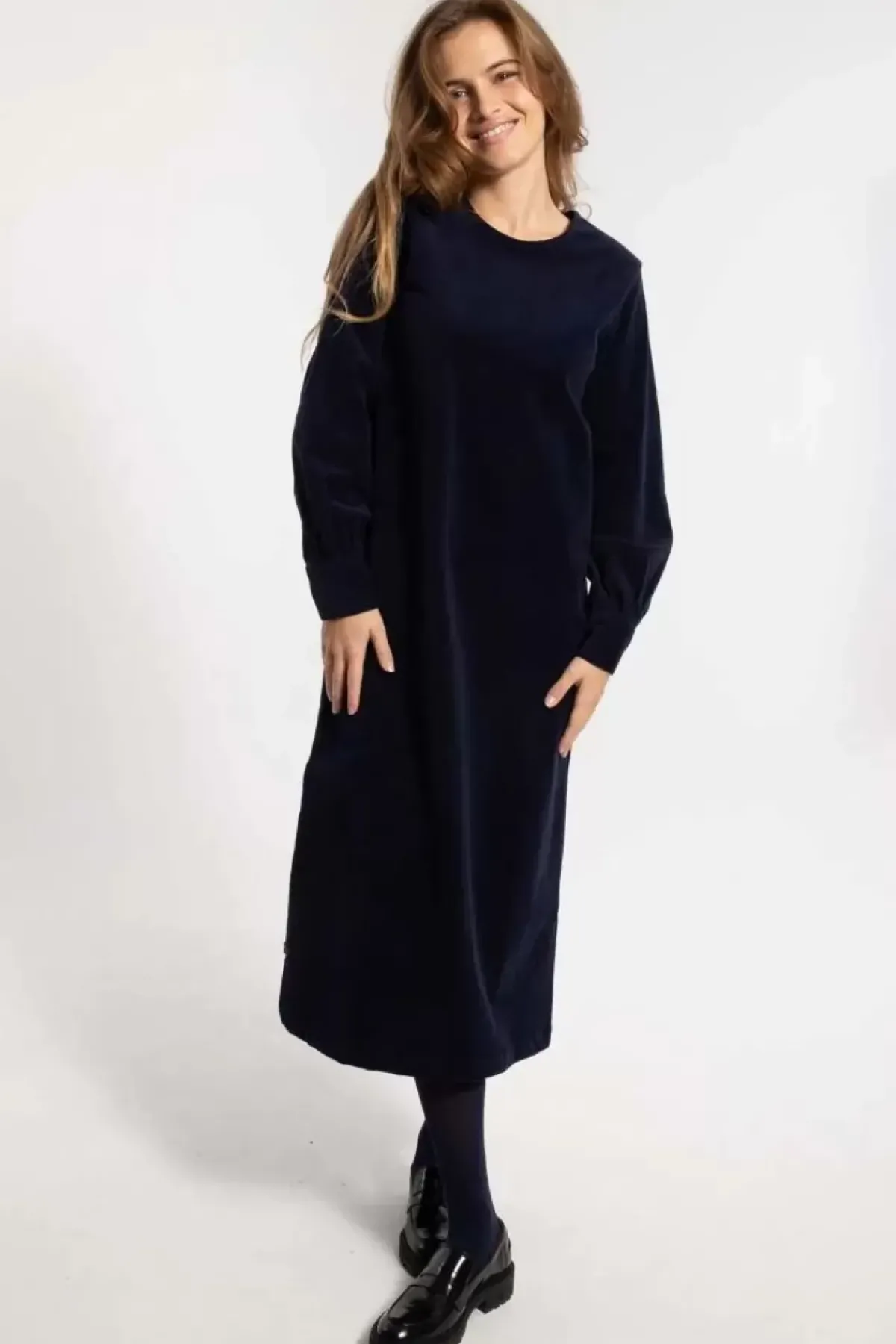 Danefæ Kleider>Danelegance Cord Stretch Dress Marine