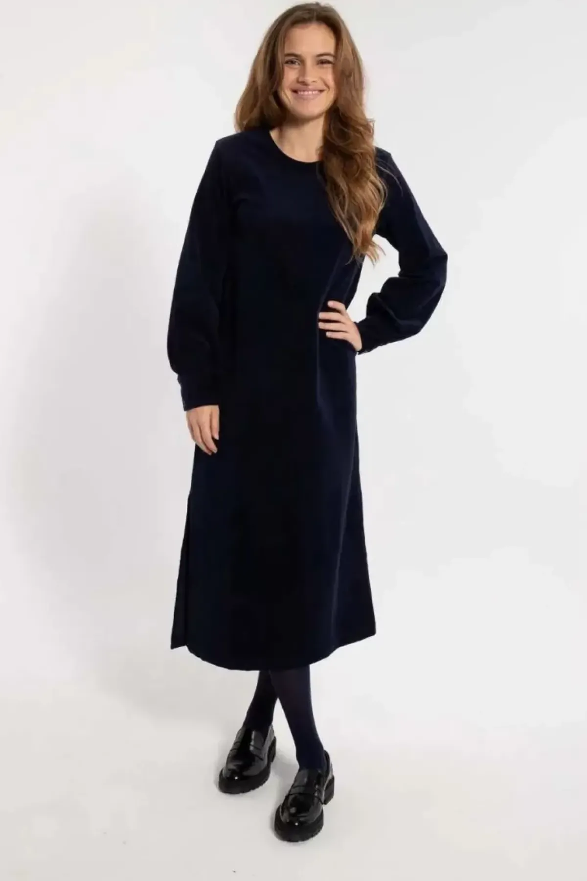 Danefæ Kleider>Danelegance Cord Stretch Dress Marine