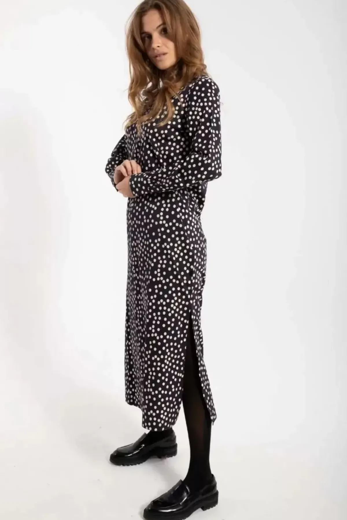 Danefæ Kleider>Danelegance Dress Black/Chalk Fundots
