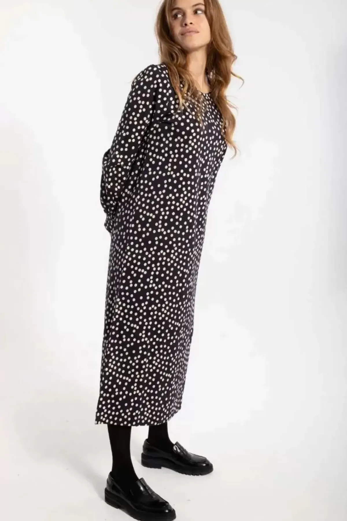 Danefæ Kleider>Danelegance Dress Black/Chalk Fundots
