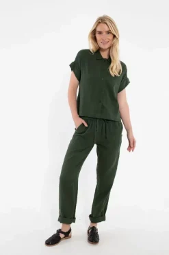 Danefæ Blusen>Danelena Cloth Shirt Dk Army