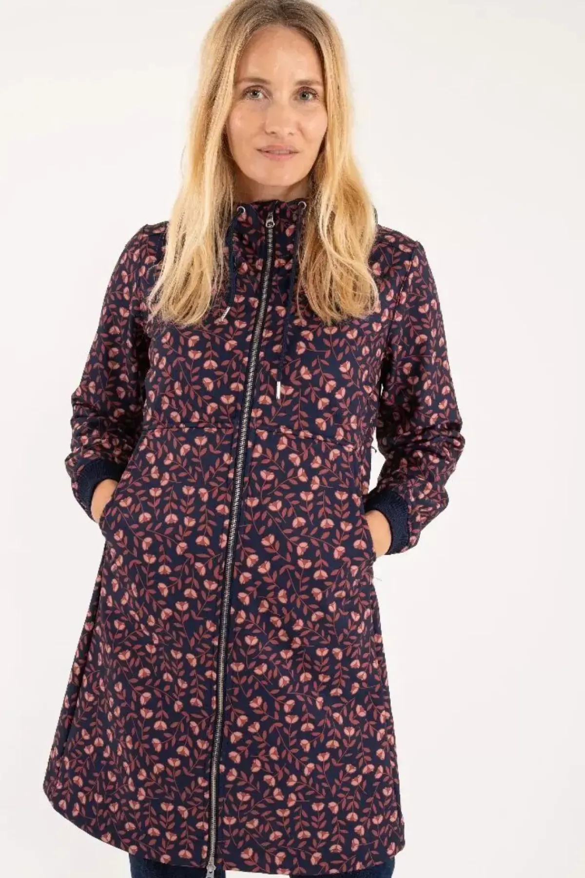 Danefæ Softshell-Jacken>Daneline Softshell Navy/Pink Rust Fluerie