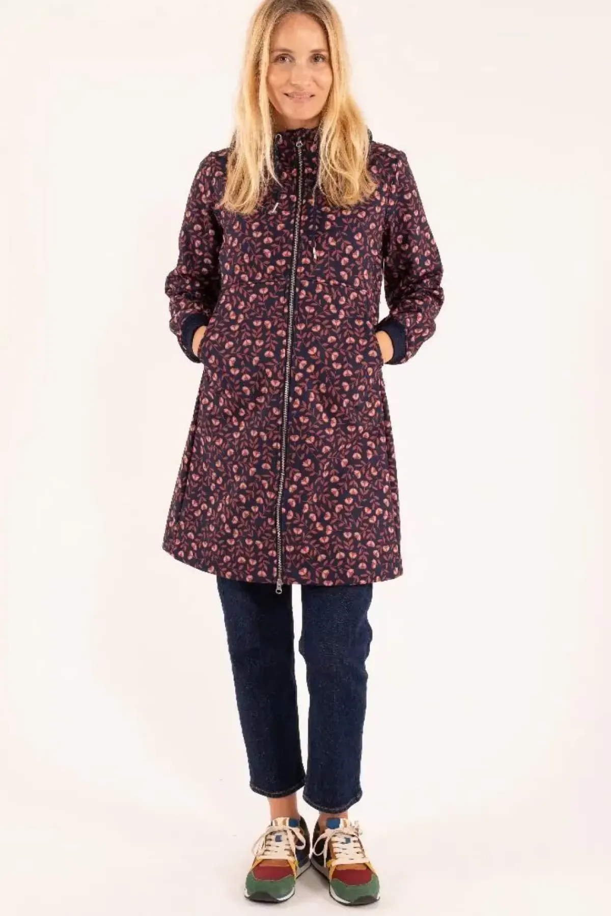 Danefæ Softshell-Jacken>Daneline Softshell Navy/Pink Rust Fluerie