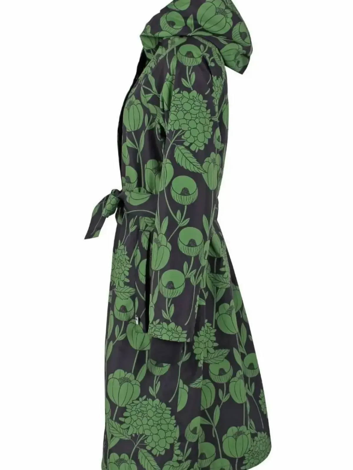 Danefæ Regenjacken>Danelisabeth Raincoat Black/Green Hortensia