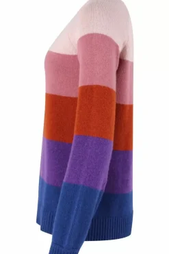 Danefæ Strickwaren>Danelisa Wool Sweater Rose Beige/Old Rose/Rust/Purple