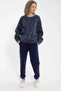 Danefæ Hosen>Daneliseleje Cord Pants Grey Marine