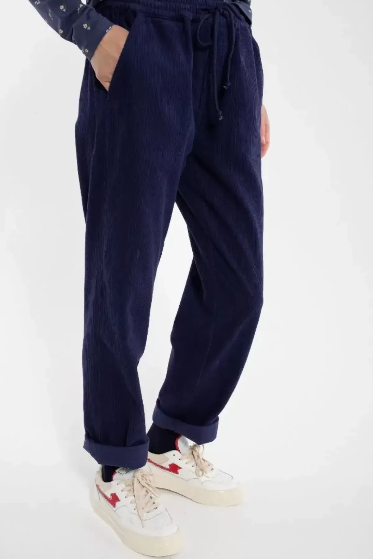 Danefæ Hosen>Daneliseleje Cord Pants Grey Marine