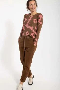 Danefæ Hosen>Daneliseleje Cord Stretch Pants Brown Beige